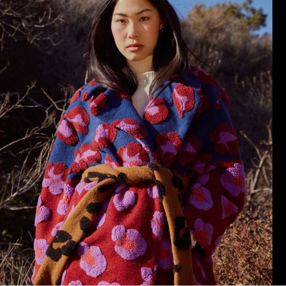 Farm Rio Mixed Leopard 🐆 Coat - NWT - L - Picture 12 of 15